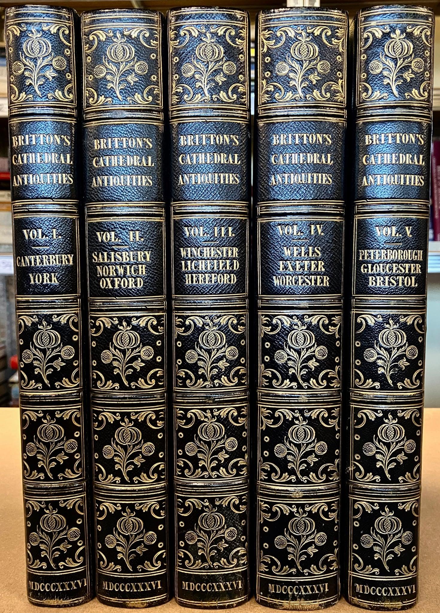 1836 English Cathedrals Historical & Descriptive Fine Leather Set by J Britton (1 of 6) 1836 English Cathedrals Historical & Descriptive Fine Leather Set by J Britton (1 of 6)