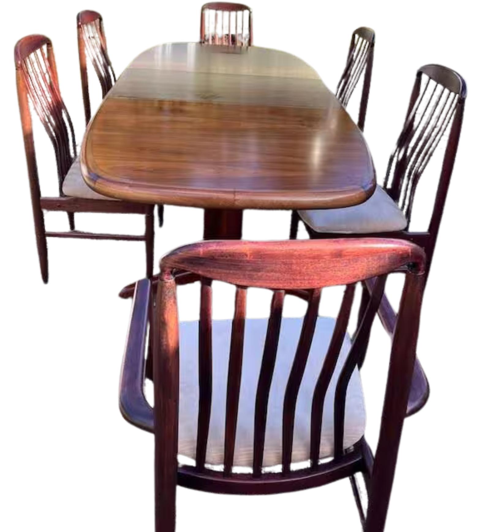 Danish Dining Table  Wth Chairs (1 of 5)