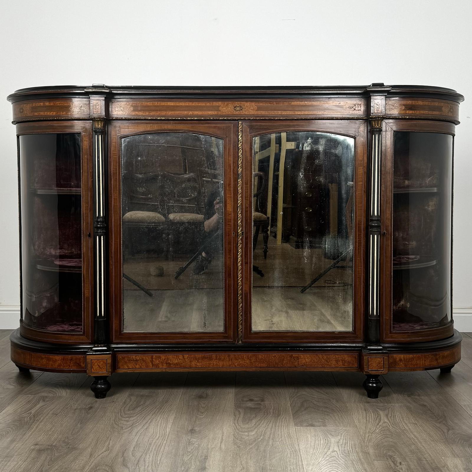 Antique 19th Century Finest Quality Inlaid Credenza Burr Walnut (1 of 10)