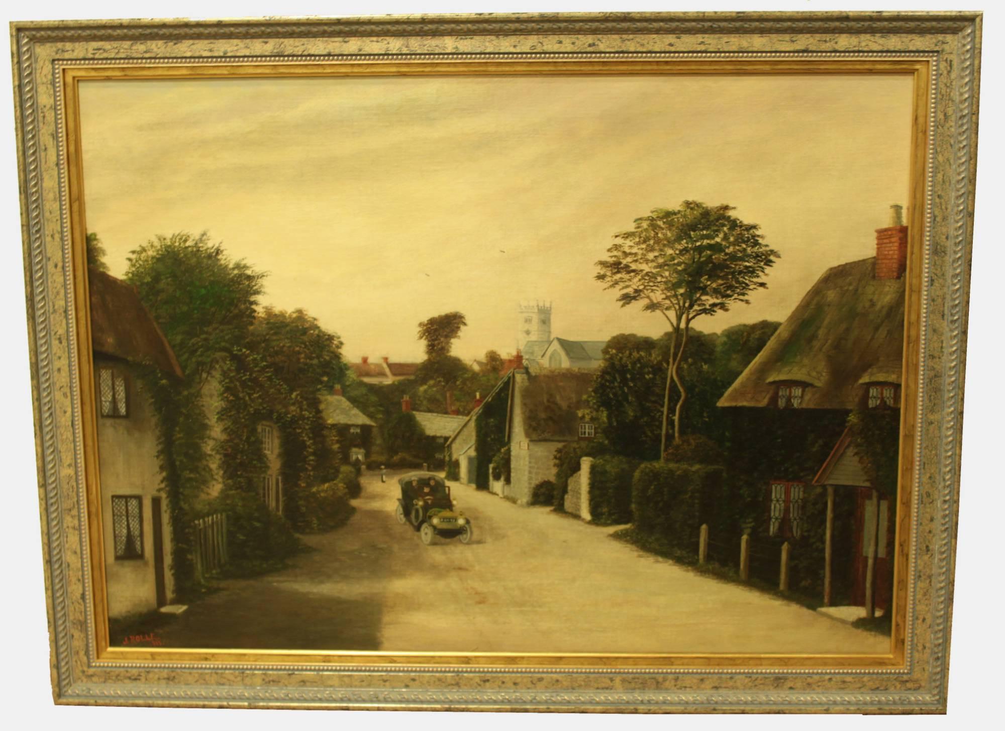 Oil on Canvas of Godshill, Isle of Wight (1 of 1) Oil on Canvas of Godshill, Isle of Wight (1 of 1)