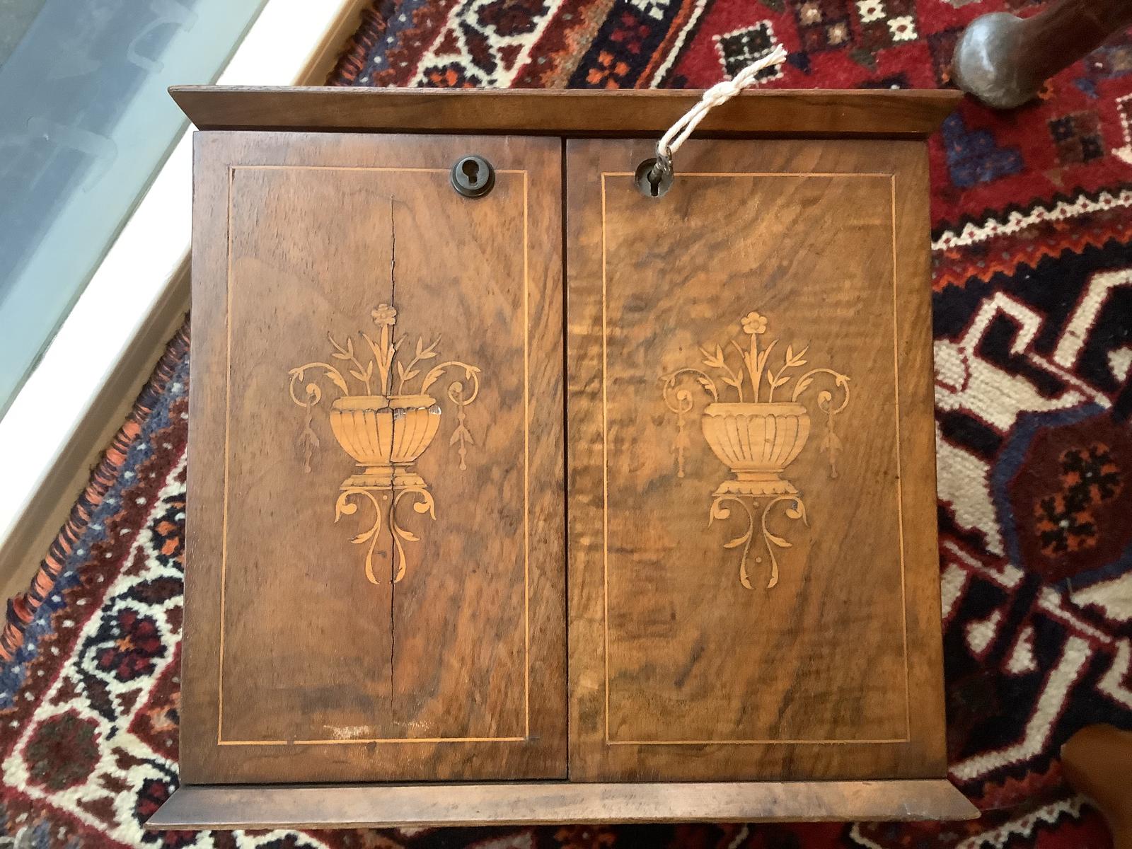 Victorian Rosewood Box with Drawers Enclosed by Two Doors (1 of 5)