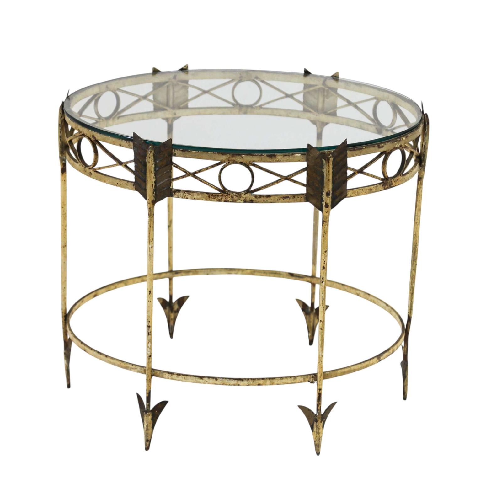 Mid Century Antique French Gilt Metal Coffee or Drinks Table (1 of 7)