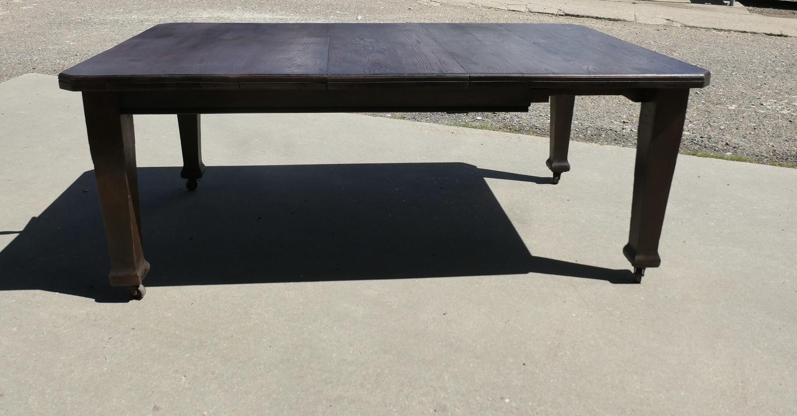 Victorian Arts and Crafts Oak Wind Out Table, Extending Dining Table (1 of 6) Victorian Arts and Crafts Oak Wind Out Table, Extending Dining Table (1 of 6)