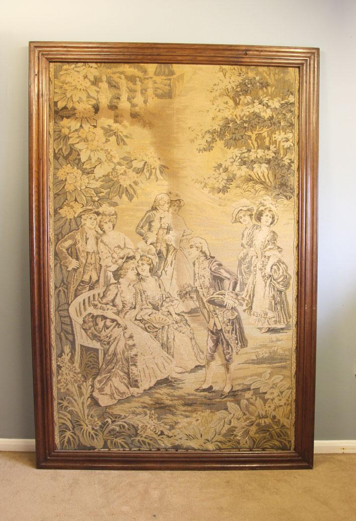 Antique Large Walnut Framed Tapestry (1 of 9)