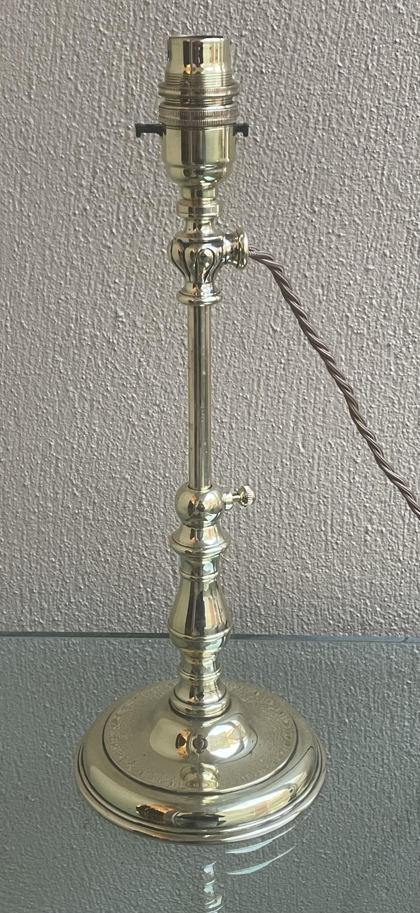 Edwardian Brass Telescopic Table Lamp (1 of 5)