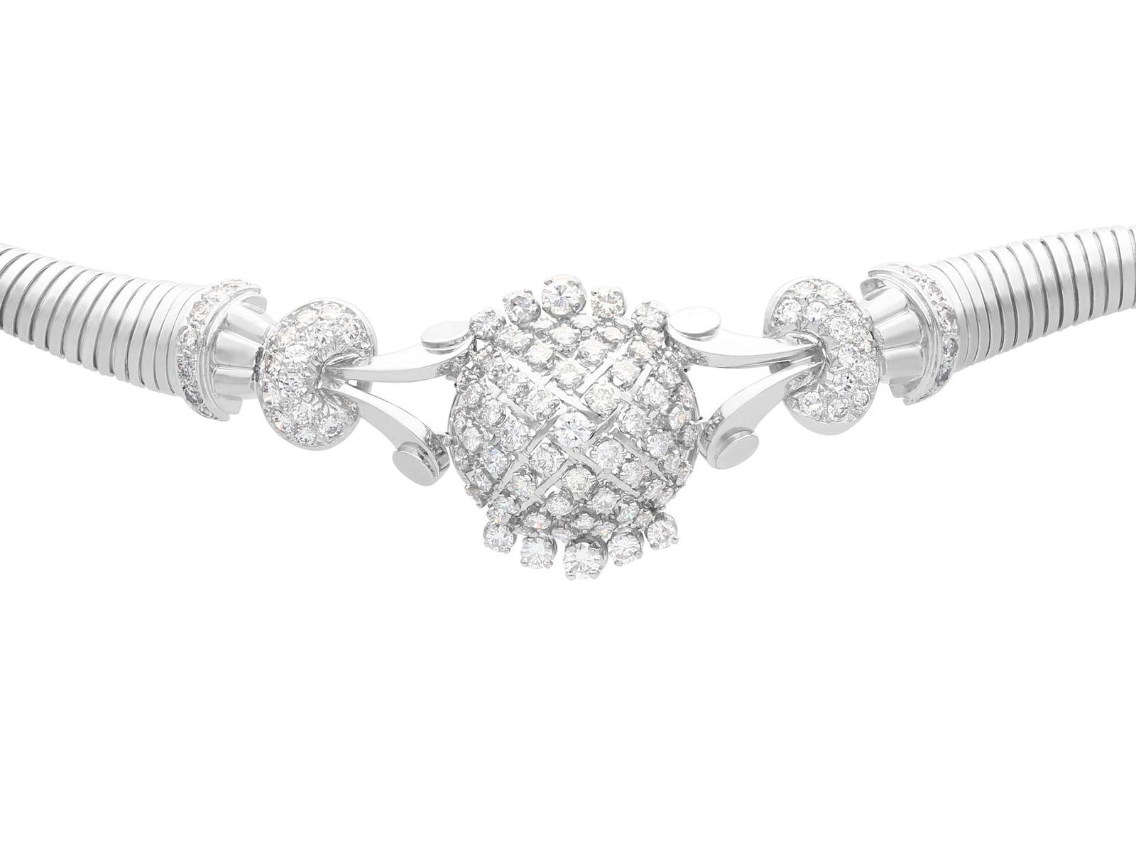 Vintage French 6.68ct Diamond & 18ct White Gold Necklace / Bracelet - Art Deco c.1940 (1 of 24)