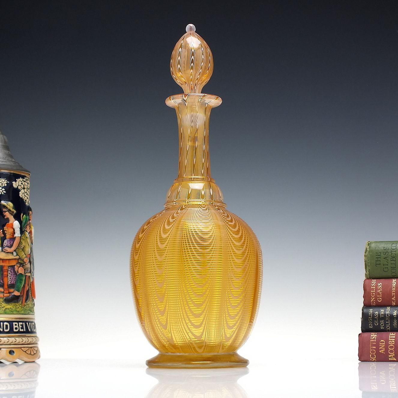 Exceptionally Rare Antique 19th Century Nailsea Type Stevens & Williams Glass Decanter C1870 (1 of 7) Exceptionally Rare Antique 19th Century Nailsea Type Stevens & Williams Glass Decanter C1870 (1 of 7)