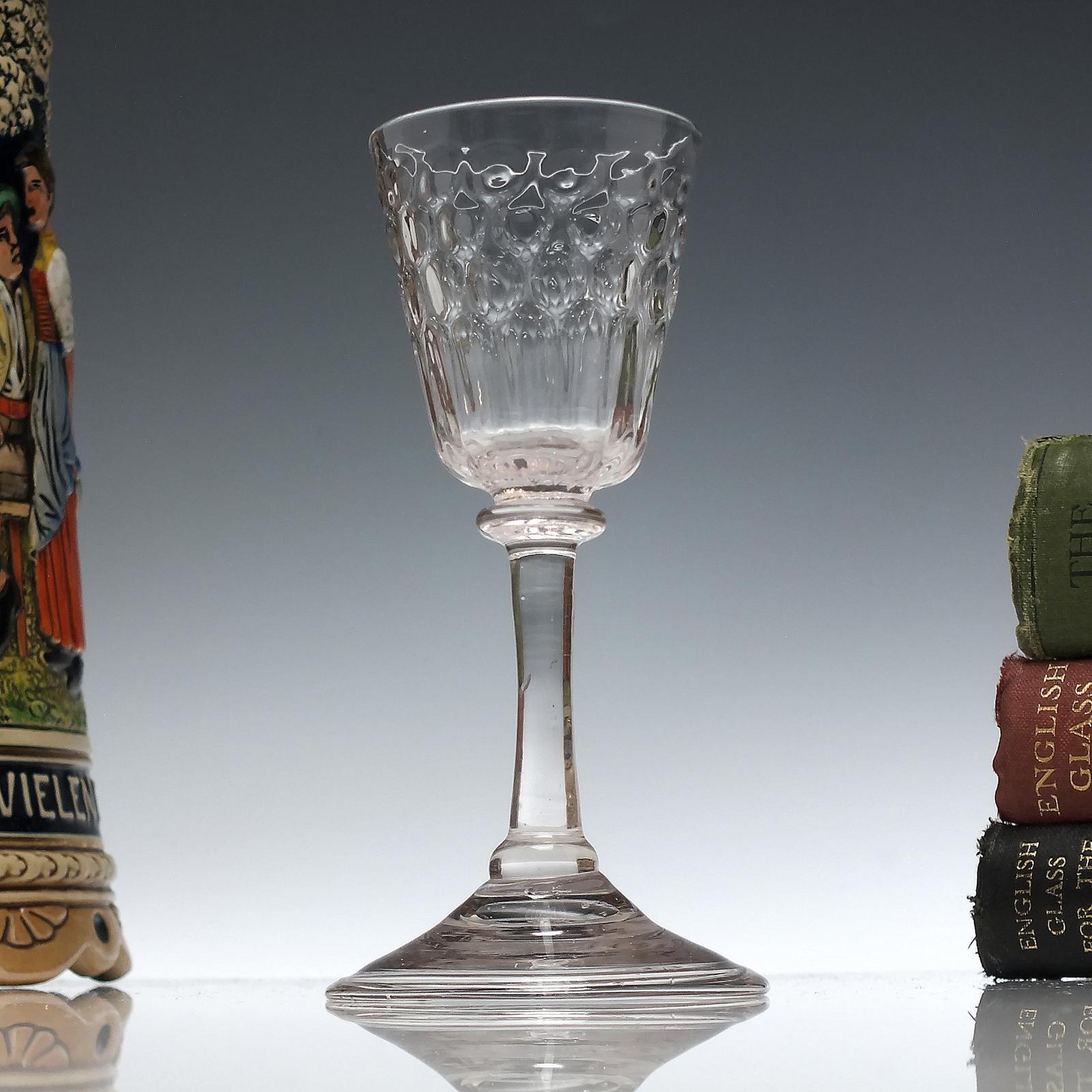 Georgian Liege Balustroid Wine Glass c.1725 (1 of 6)