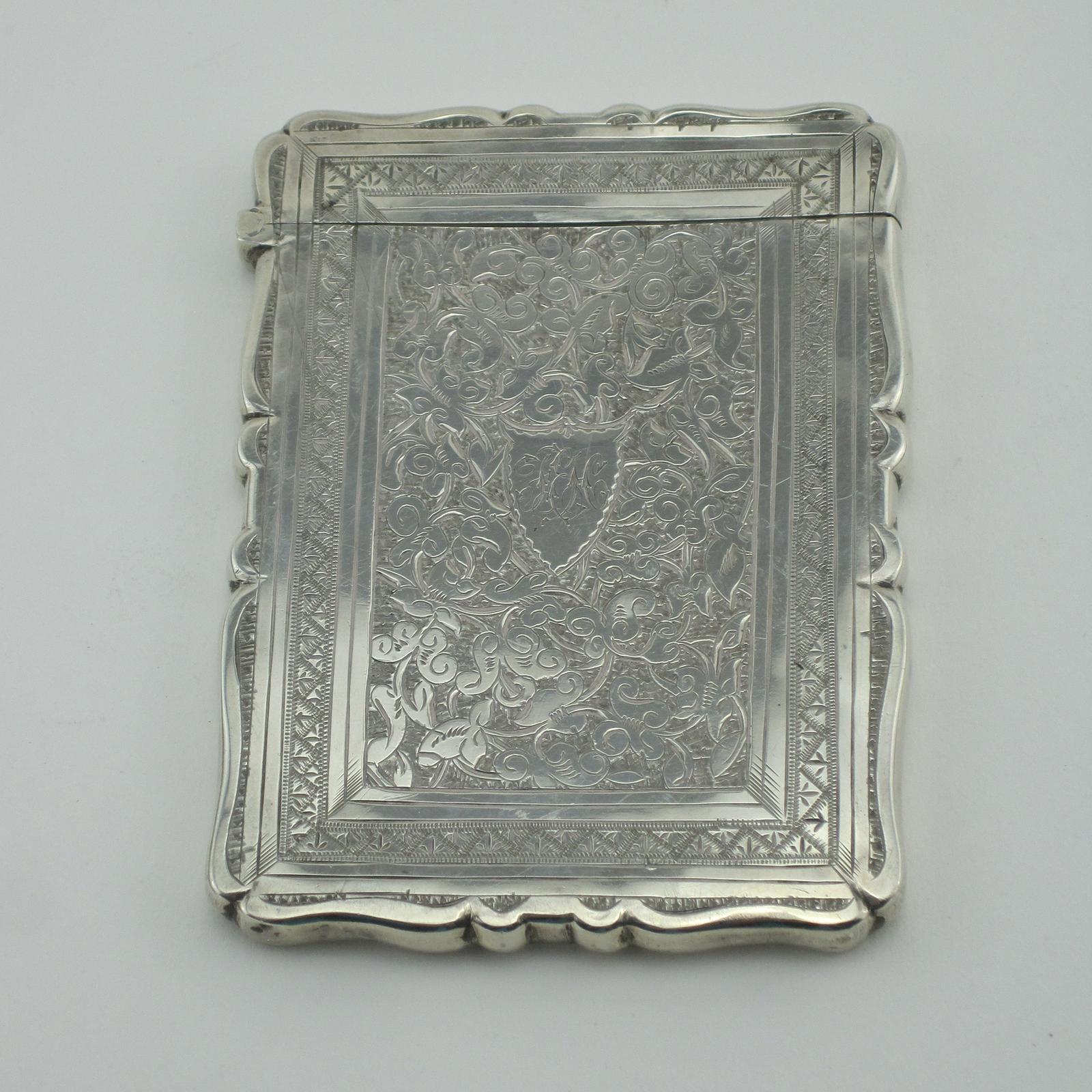 Rectangular Victorian Silver Visiting Card Case (1 of 4)