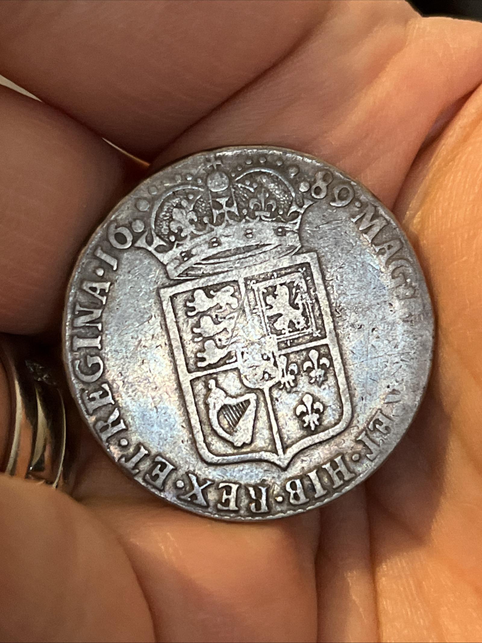 William & Mary - 1689 Silver Halfcrown : Regnal Year : PRIMO (1 of 14)