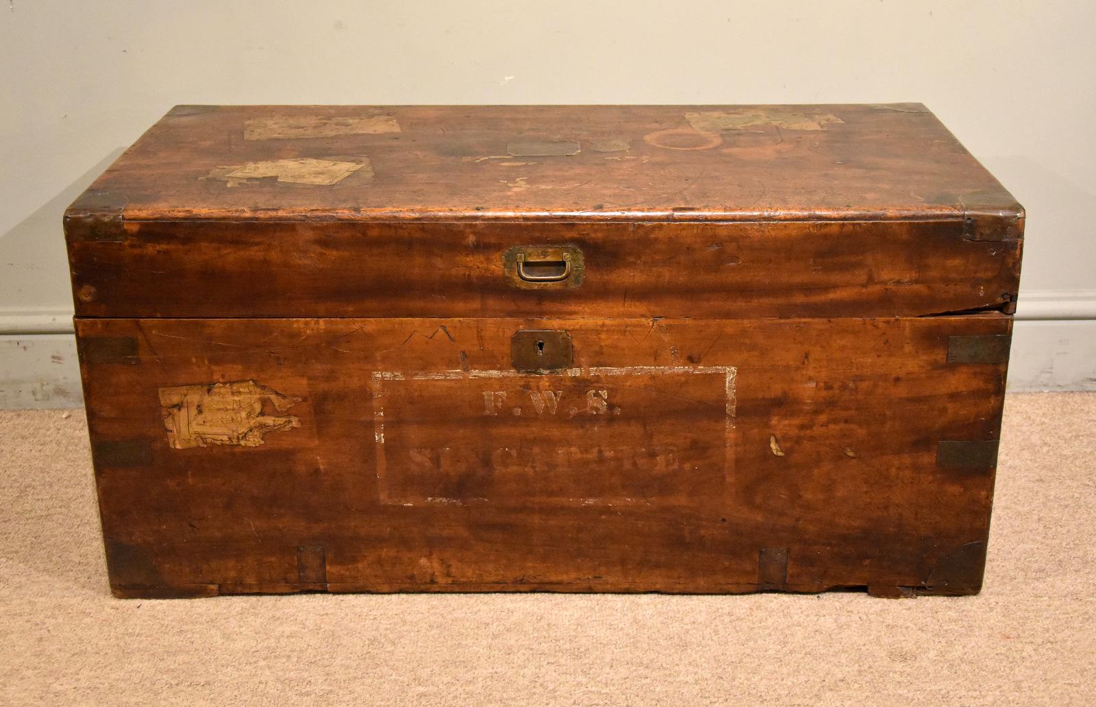 Mid 19th Century Camphorwood Steamer Trunk (1 of 7)