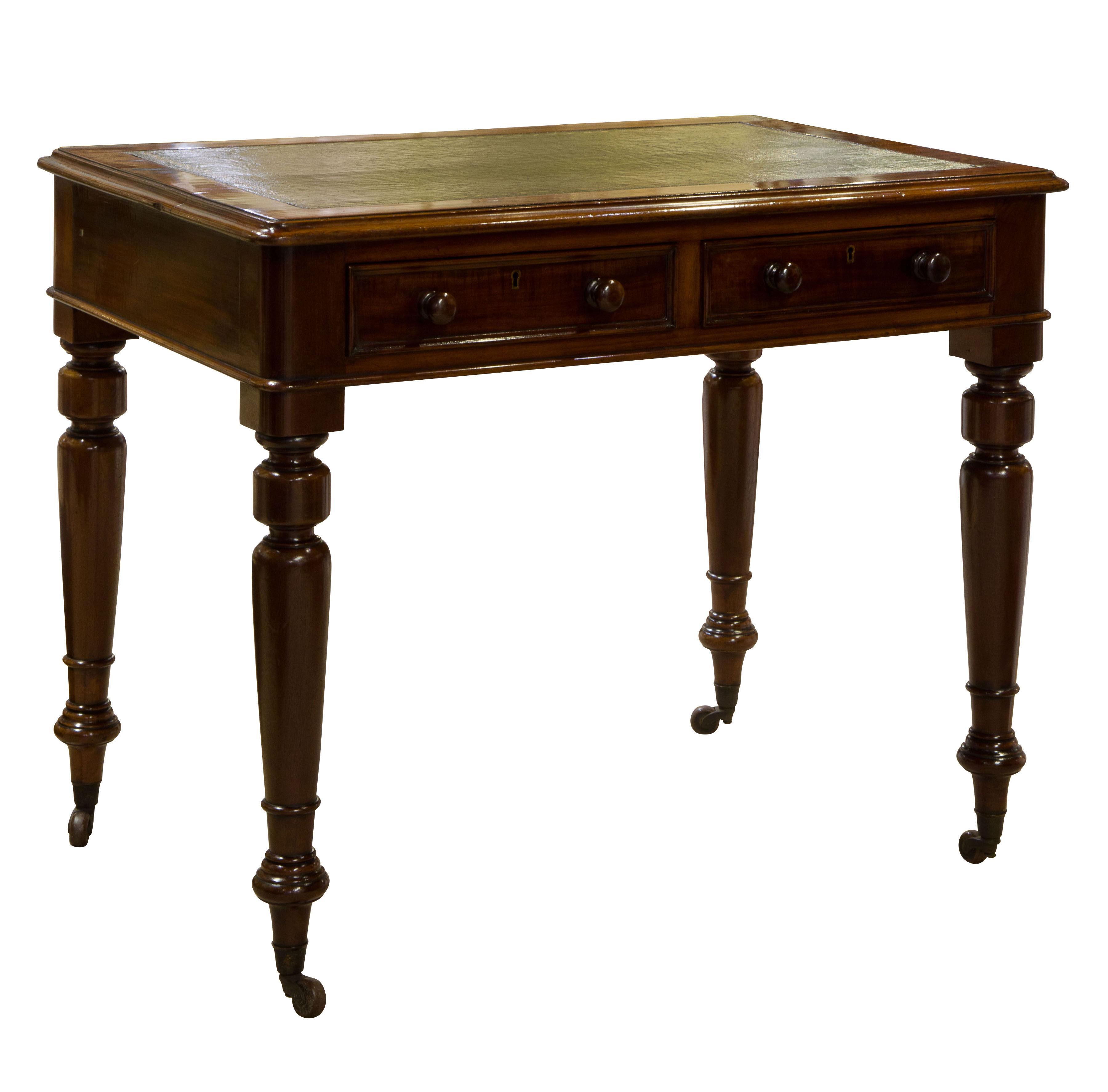 English 19thc mahogany writing table (1 of 1)