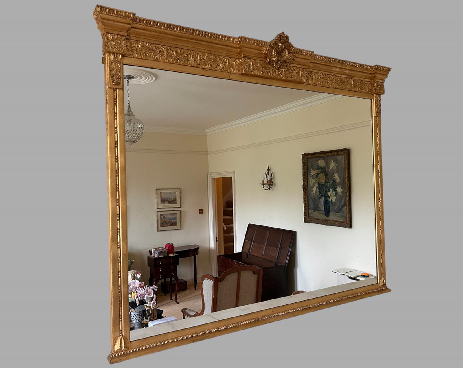 Very Attractive Good Sized Gilded Mantel Mirror (1 of 10) Very Attractive Good Sized Gilded Mantel Mirror (1 of 10)