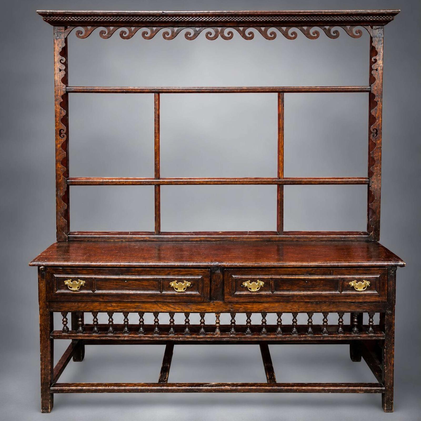 Georgian Antique Oak Dresser with Open Plate Rack (1 of 5) Georgian Antique Oak Dresser with Open Plate Rack (1 of 5)