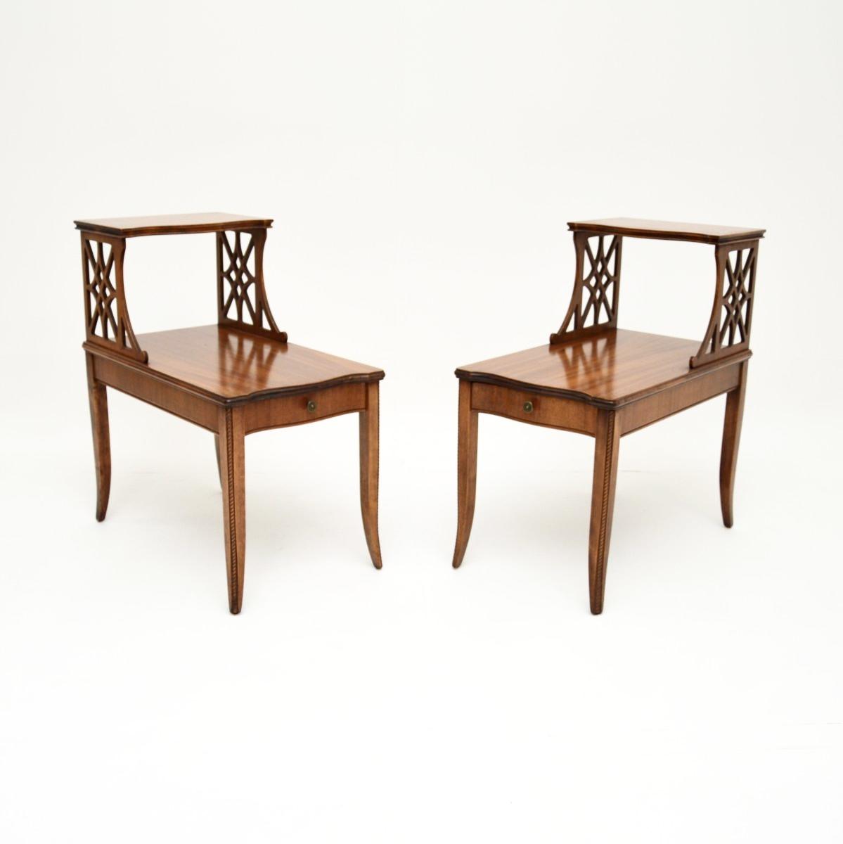 Pair of Regency Style Mahogany Side Tables (1 of 11)
