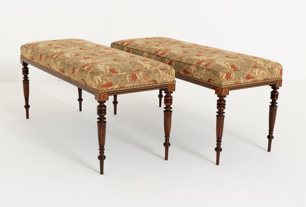 Pair of Victorian Rosewood Window Seats (1 of 6) Pair of Victorian Rosewood Window Seats (1 of 6)