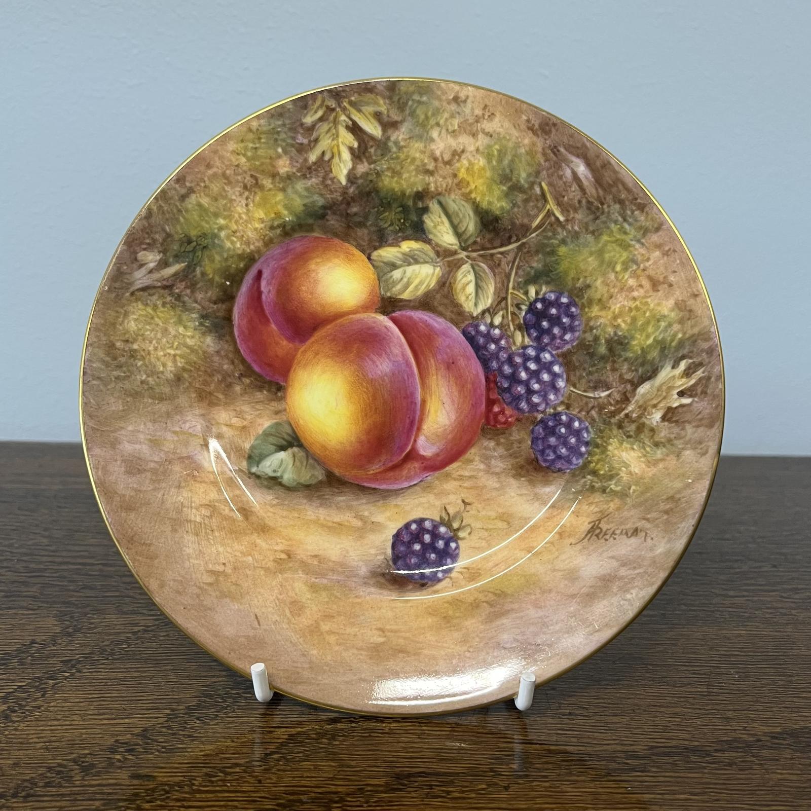 Scarce Royal Worcester Hand-painted Fine China Plate (1 of 1)