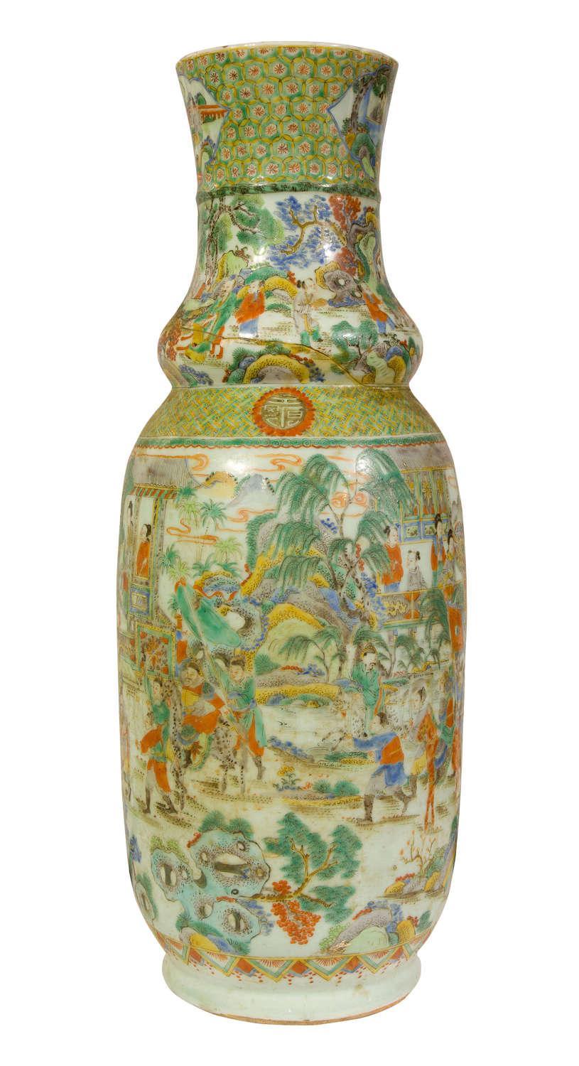 Large 19th Century Cantonese Vase (1 of 6) Large 19th Century Cantonese Vase (1 of 6)