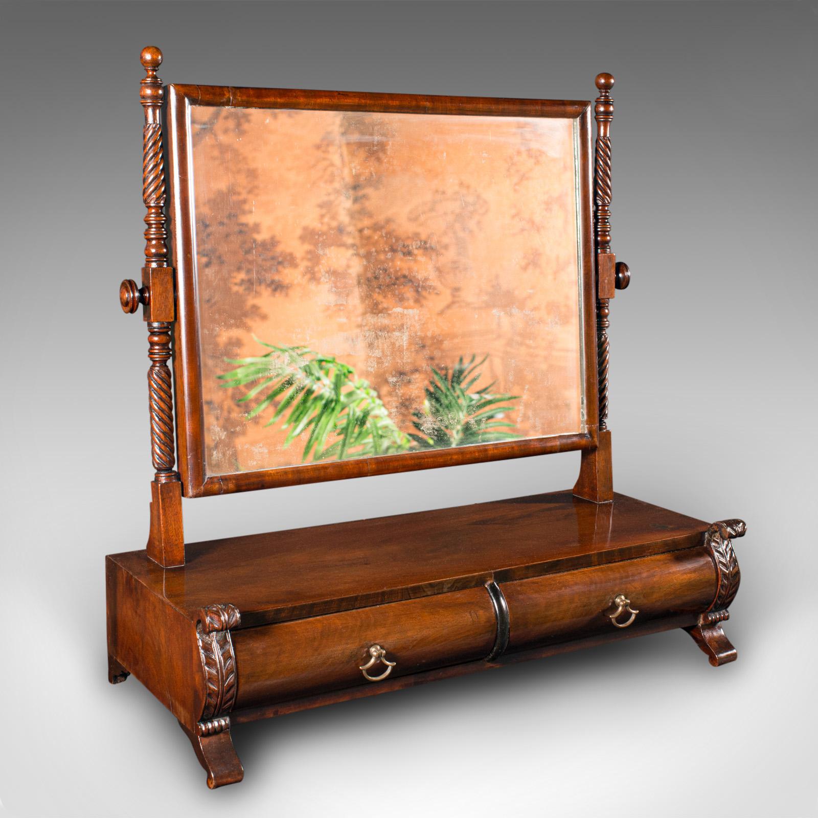Antique Dressing Mirror, English, Tabletop, Bedroom - Victorian c.1850 (1 of 10)