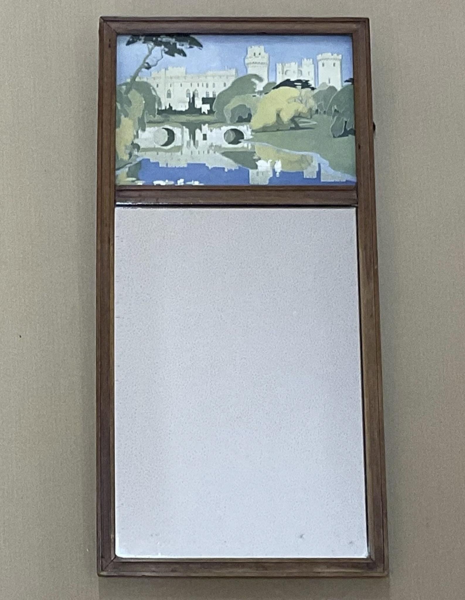 Arts & Crafts Pier Mirror with Castle, Lake & Bridge Scene Antique Edwardian (1 of 4) Arts & Crafts Pier Mirror with Castle, Lake & Bridge Scene Antique Edwardian (1 of 4)