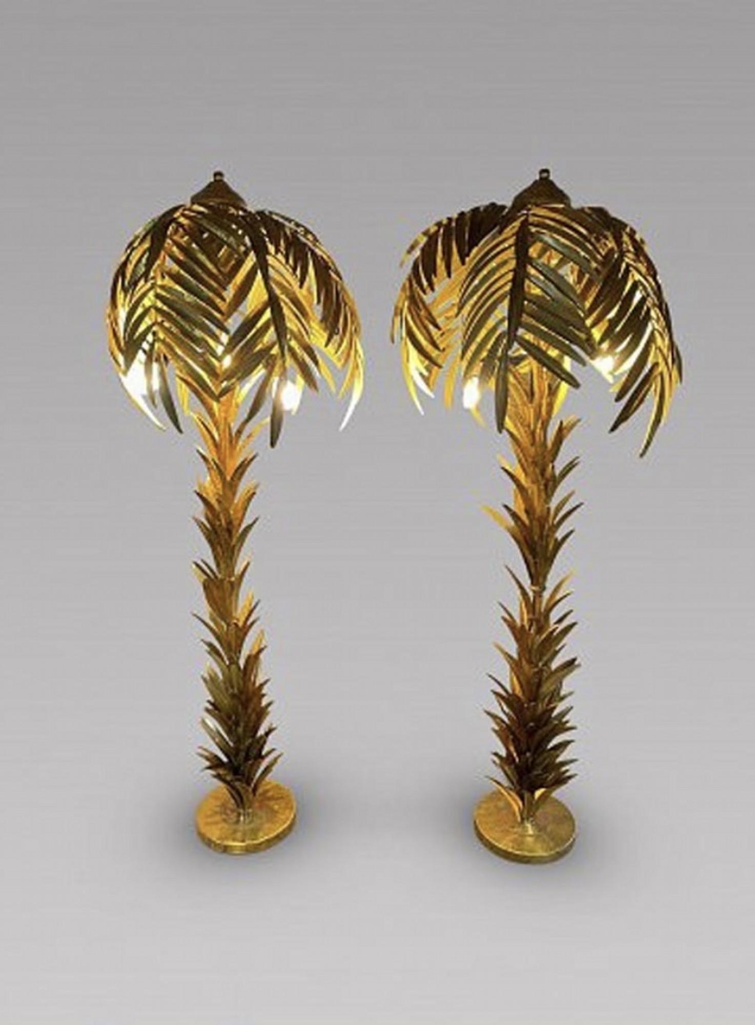 Highly Decorative Pair of Palm Tree Standard Lights (1 of 4)