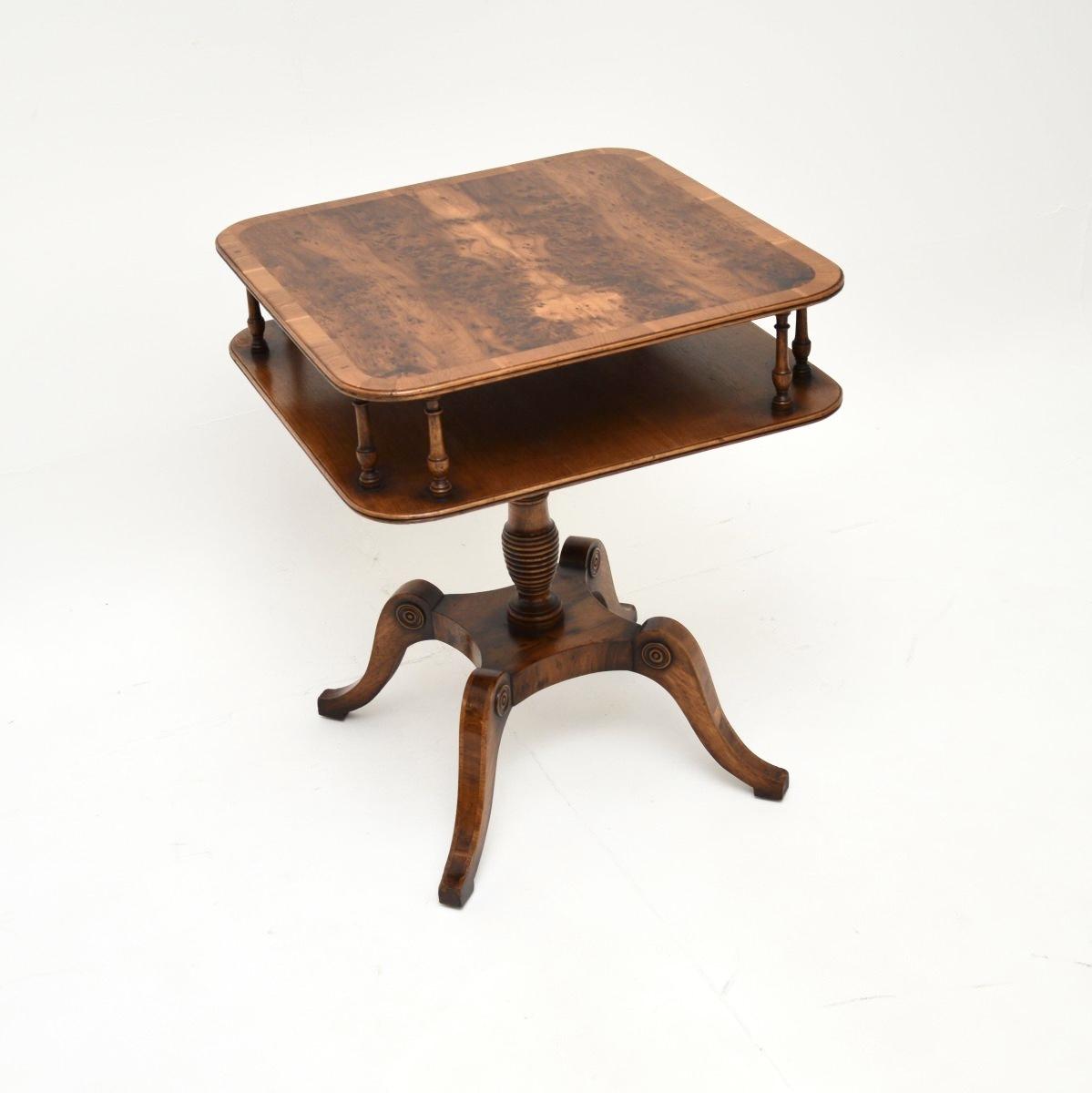 Antique Yew Wood Occasional Side Table (1 of 7)