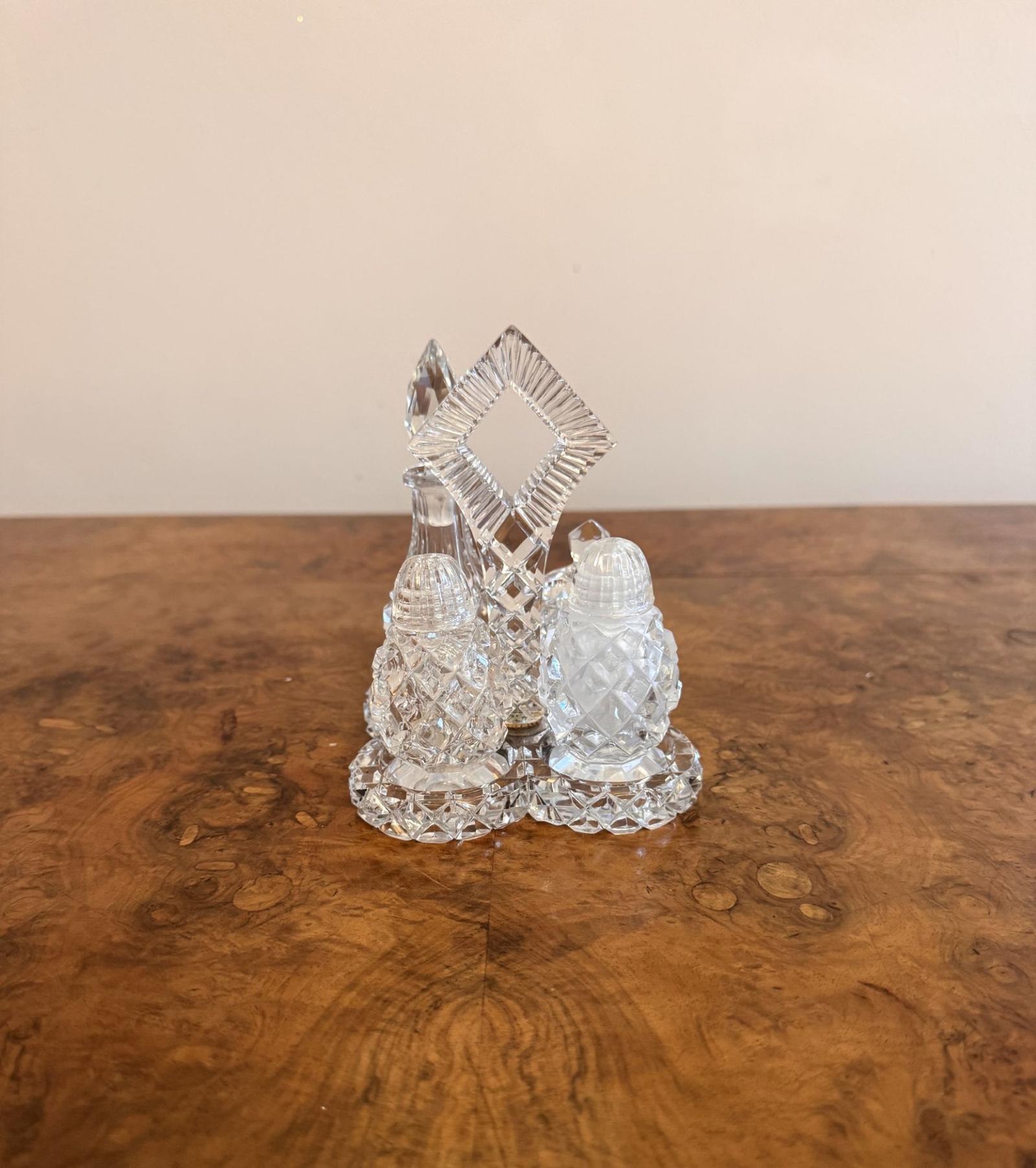 Pretty Antique Edwardian Quality Cut Glass Cruet (1 of 5) Pretty Antique Edwardian Quality Cut Glass Cruet (1 of 5)