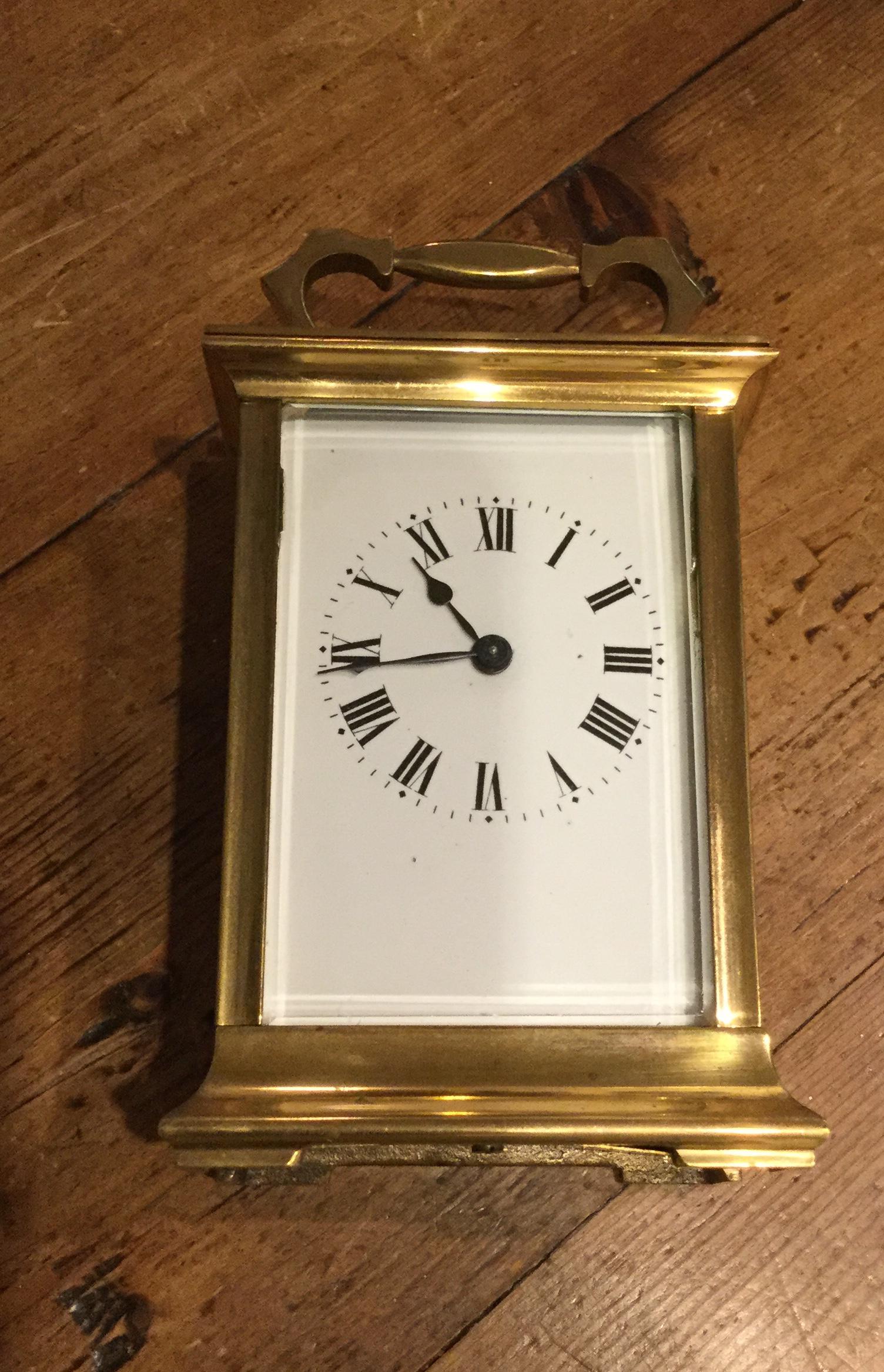 French Brass Carriage Timepiece (1 of 5)