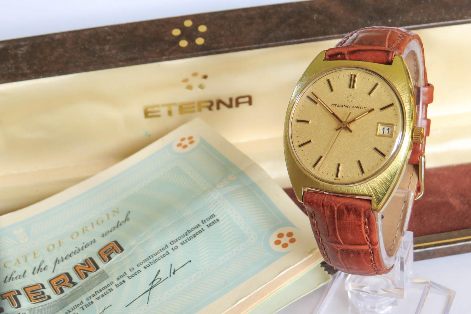 Watch: Gents Eterna-matic Wrist Watch, Box & Papers (1 of 5) Watch: Gents Eterna-matic Wrist Watch, Box & Papers (1 of 5)
