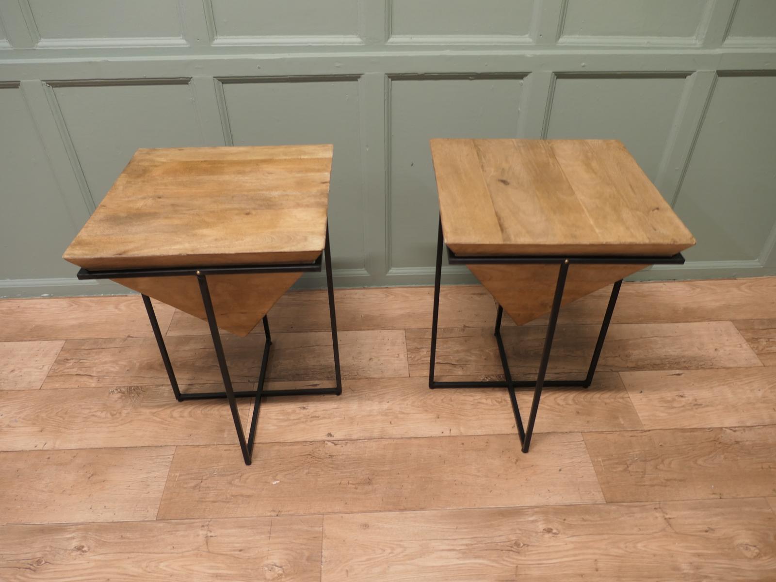 Pair of Inverted Pyramid Occasional Tables (1 of 7) Pair of Inverted Pyramid Occasional Tables (1 of 7)