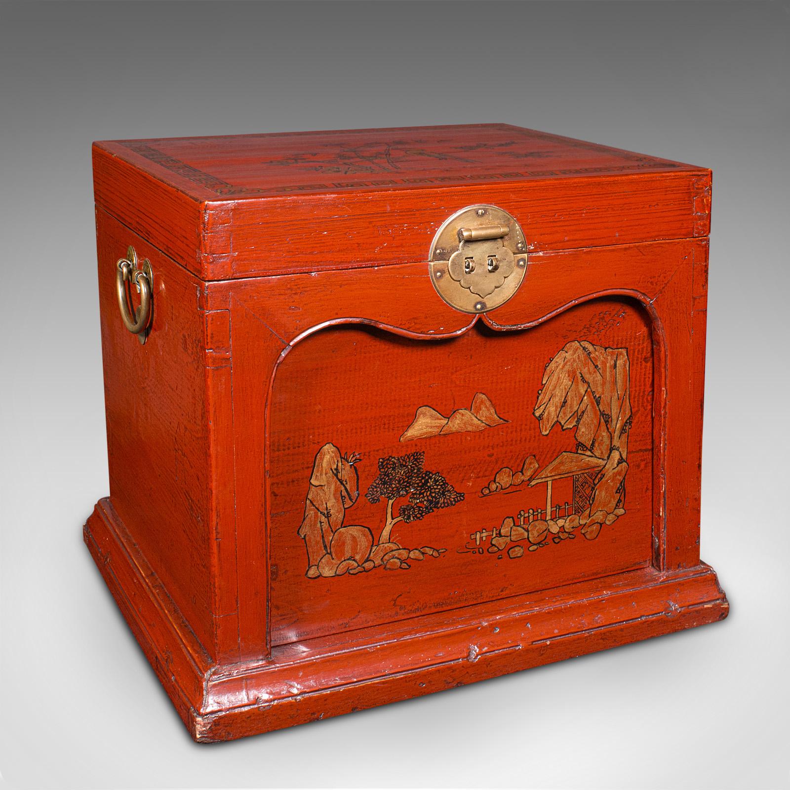 Antique Travelling Jewellery Box, Chinese, Lacquered, Campaign Case c.1900 (1 of 10) Antique Travelling Jewellery Box, Chinese, Lacquered, Campaign Case c.1900 (1 of 10)