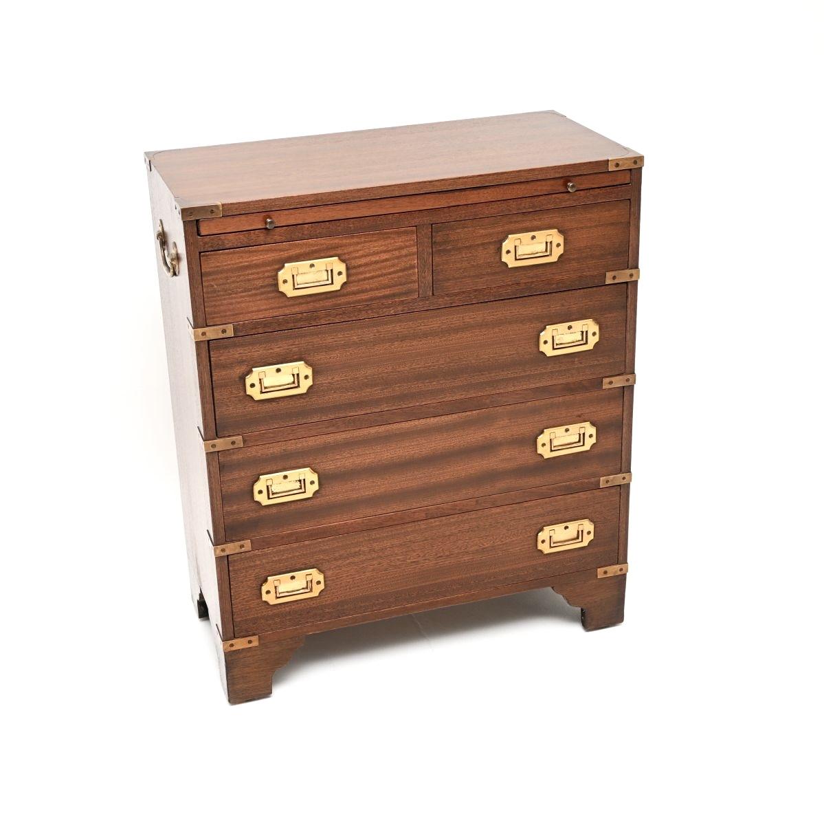 Mahogany Military Campaign Style Chest of Drawers (1 of 8) Mahogany Military Campaign Style Chest of Drawers (1 of 8)