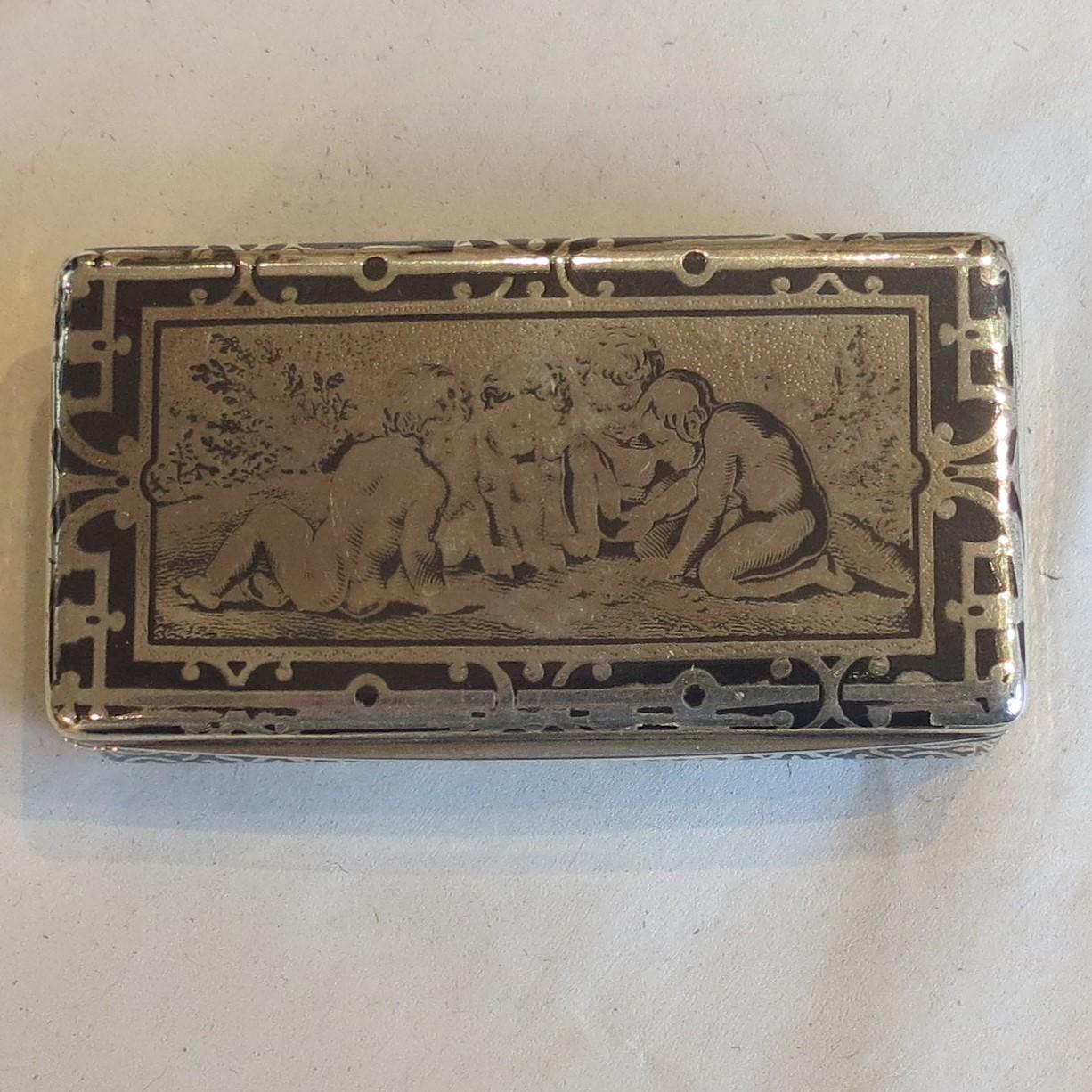 Antique Silver Niello Snuff Box (1 of 7)