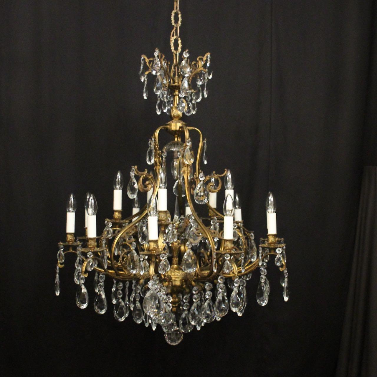 French Gilded 16 Light Antique Chandelier (1 of 10)