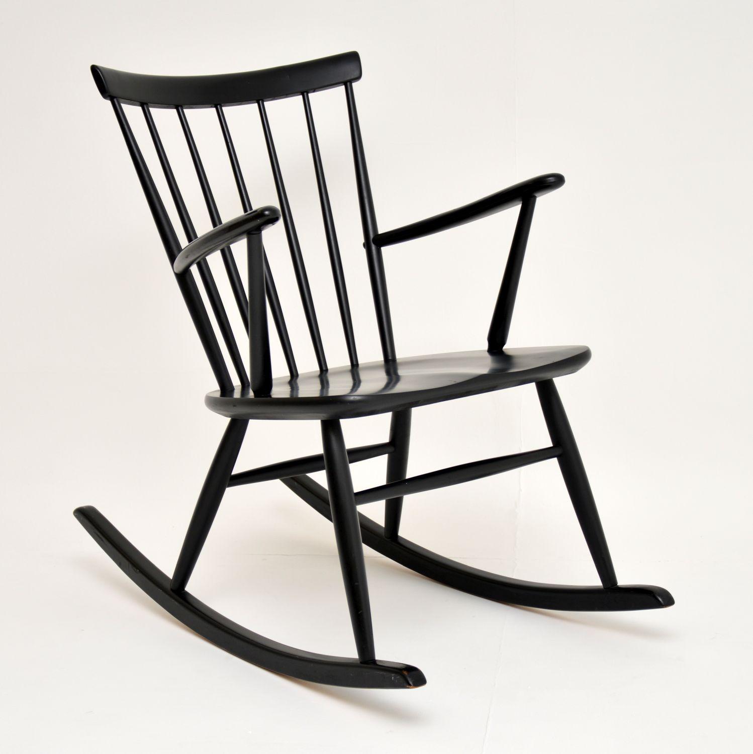 Vintage Swedish Rocking Chair by Roland Rainer for Hagafors (1 of 12)