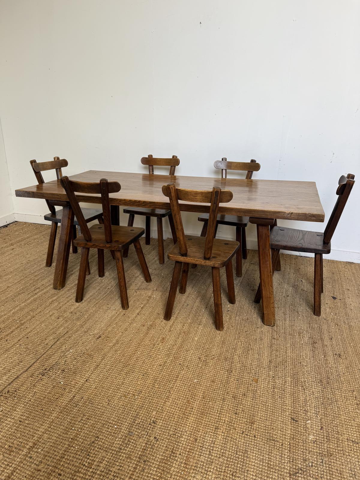 Oak Farmhouse Table 2m with 6 Matching Chairs (1 of 18) Oak Farmhouse Table 2m with 6 Matching Chairs (1 of 18)