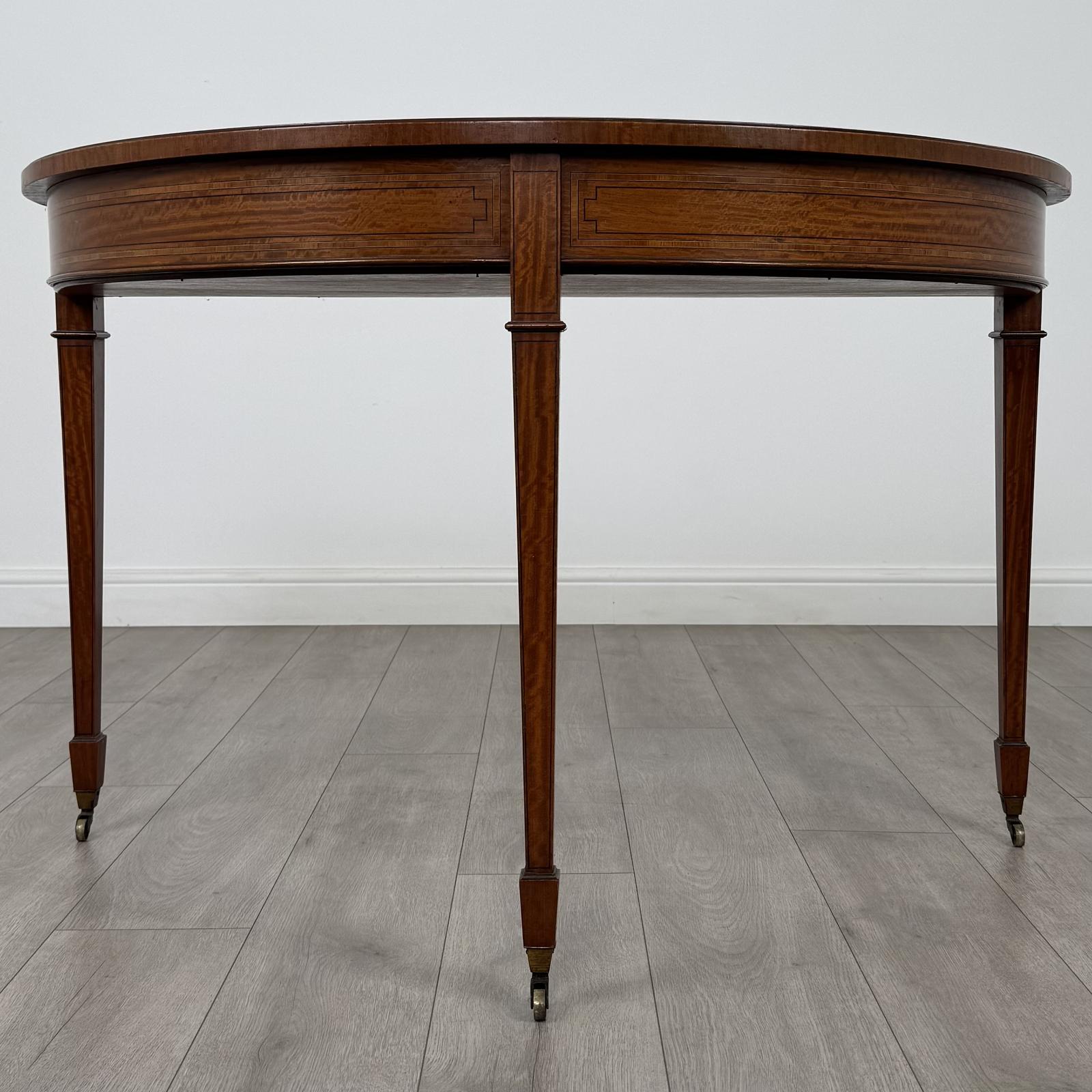 Antique 19th Century Demi-lune Side Table in Satinwood (1 of 9) Antique 19th Century Demi-lune Side Table in Satinwood (1 of 9)