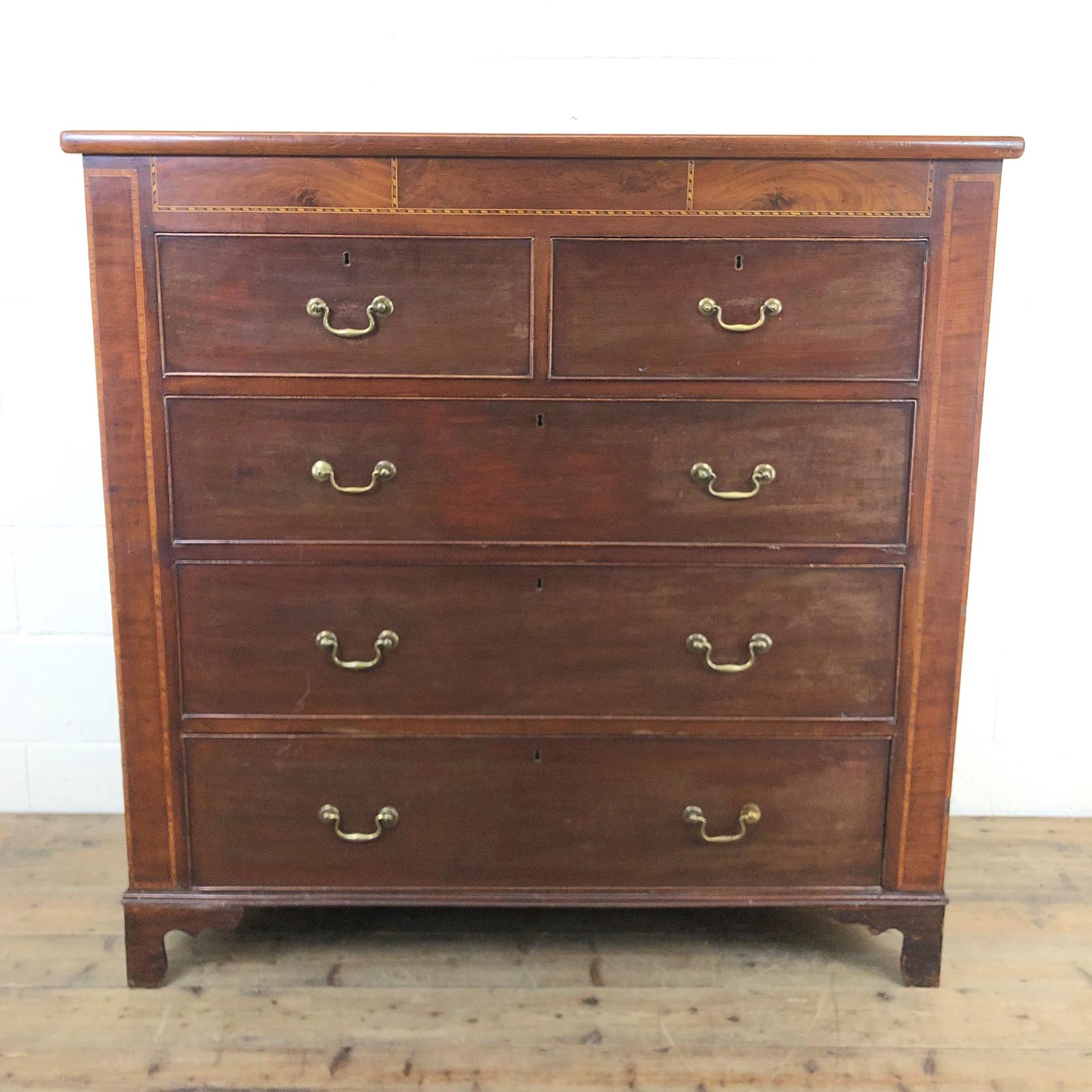 Large 19th Century Inlaid Mahogany Chest of Drawers (1 of 12) Large 19th Century Inlaid Mahogany Chest of Drawers (1 of 12)