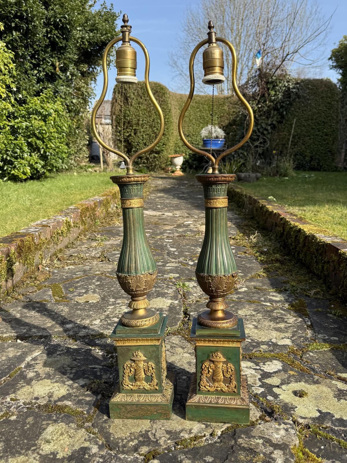 Pair of French Empire Lamps (1 of 6) Pair of French Empire Lamps (1 of 6)