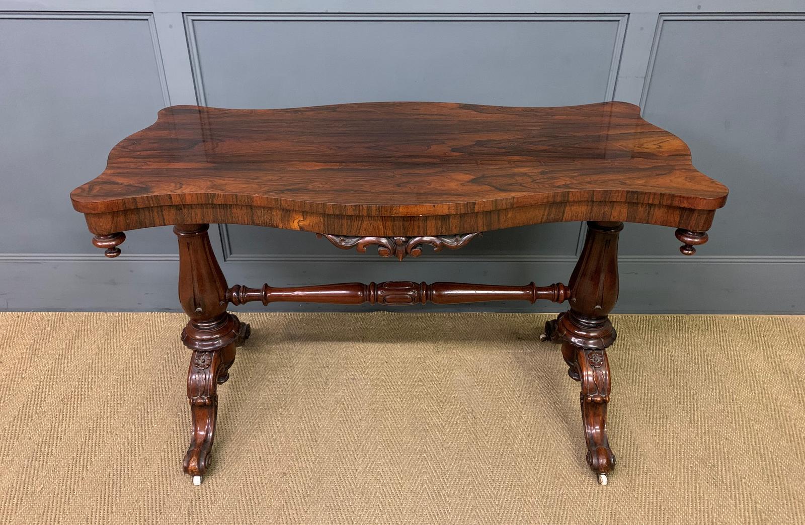 Victorian Rosewood Stretcher Table (1 of 12)