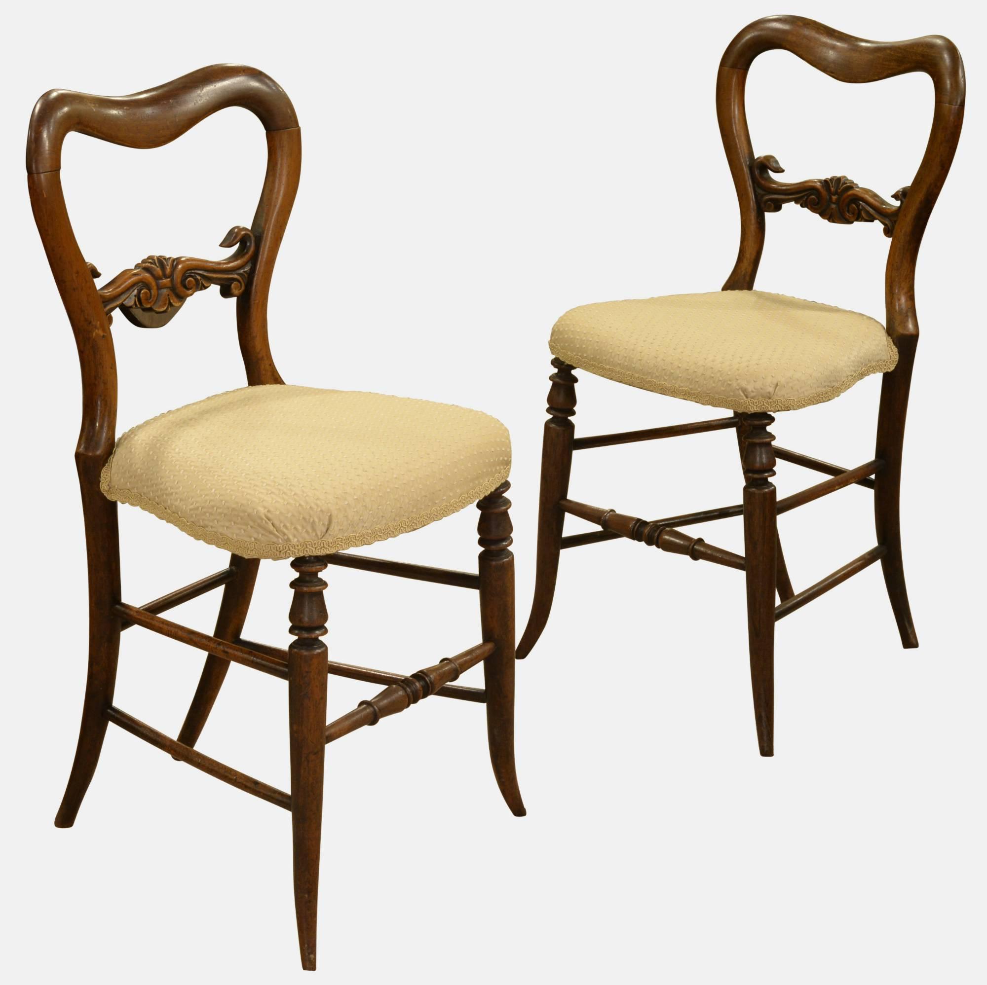 Pair of Victorian Balloon Back Rosewood Chairs (1 of 6) Pair of Victorian Balloon Back Rosewood Chairs (1 of 6)