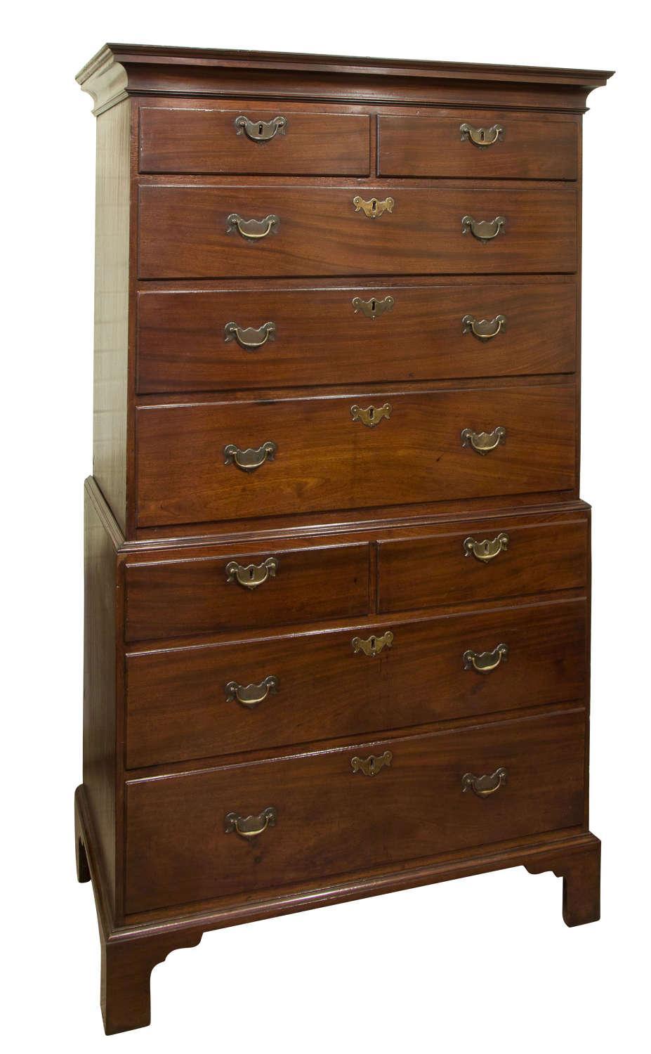 George II Mahogany Chest on Chest (1 of 1)