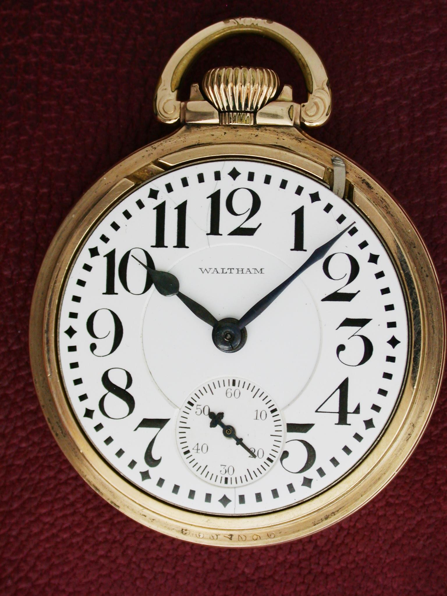 Pocket Watch Gilt Waltham Crescent St Art Deco USA 1925 (1 of 5) Pocket Watch Gilt Waltham Crescent St Art Deco USA 1925 (1 of 5)