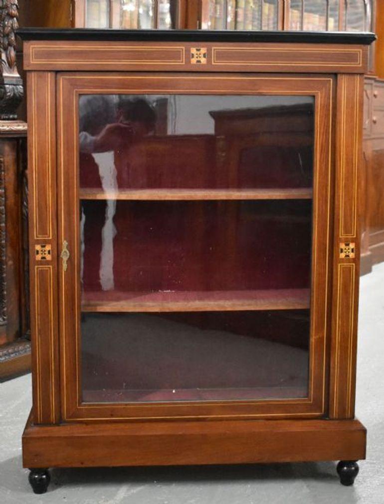 Victorian Mahogany Inlaid Pier Cabinet (1 of 5)