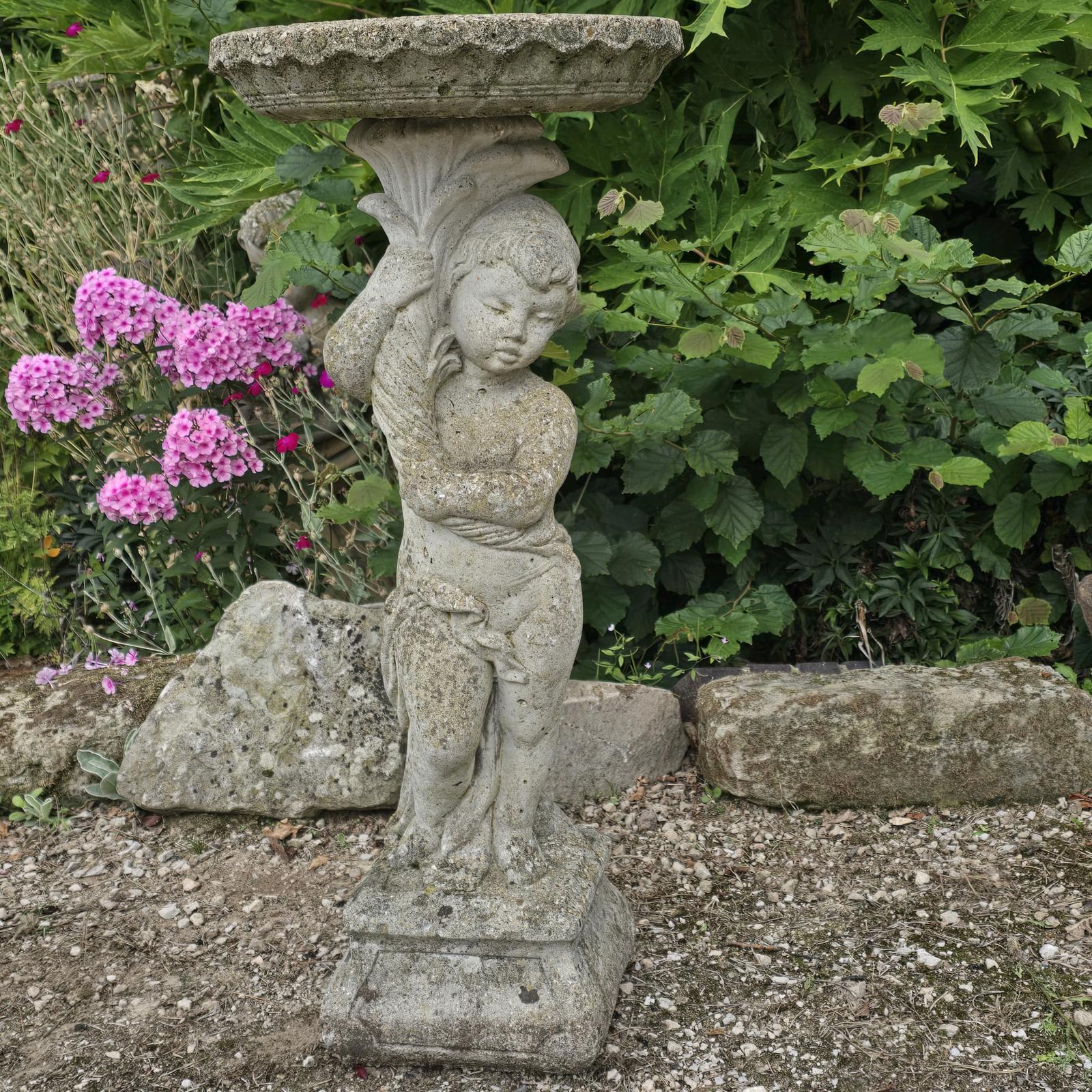 Good Weathered Stone Bird Bath (1 of 5)