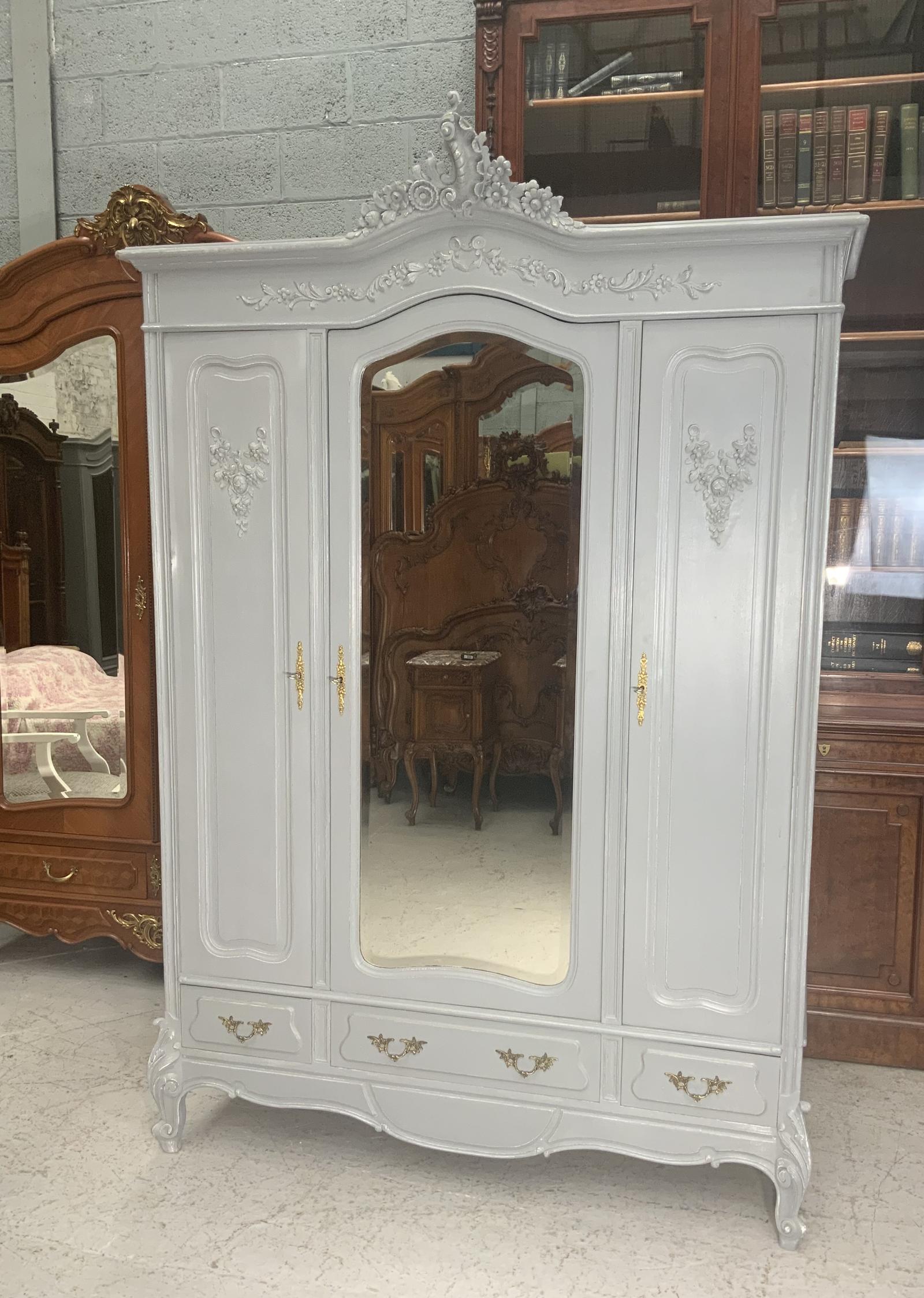 Painted Triple French Armoire (1 of 12) Painted Triple French Armoire (1 of 12)