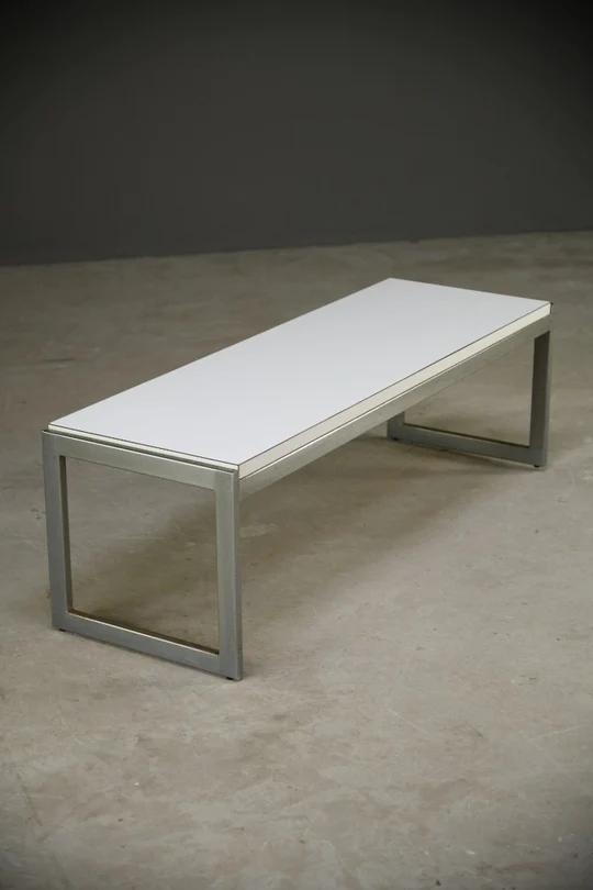 Retro White Rectangular Coffee Table (1 of 10)