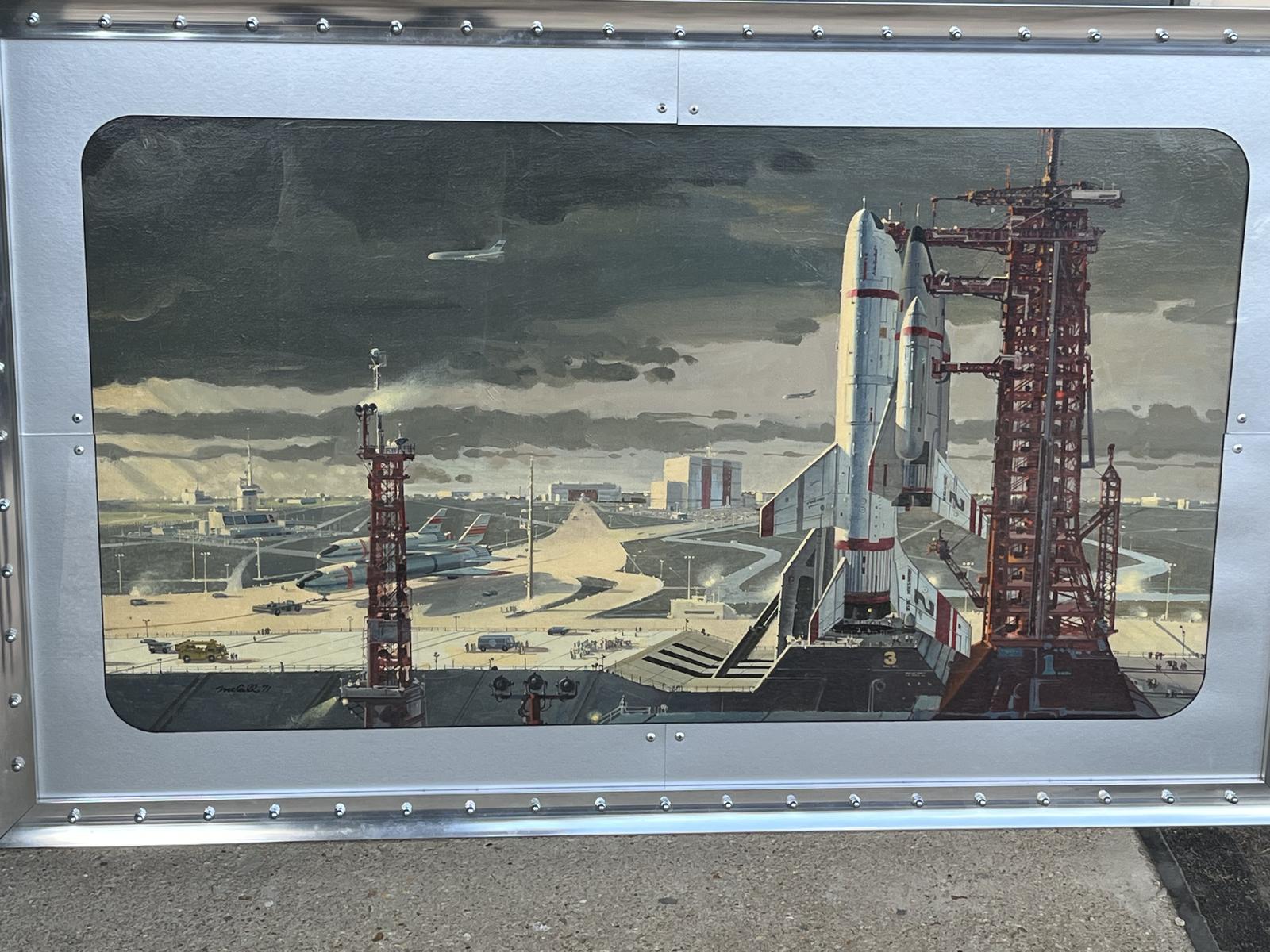 Robert McCall Painting - Robert McCall (1919-2010) Oil Painting of Nasa Space Shuttle Concept (1 of 14) Robert McCall Painting - Robert McCall (1919-2010) Oil Painting of Nasa Space Shuttle Concept (1 of 14)
