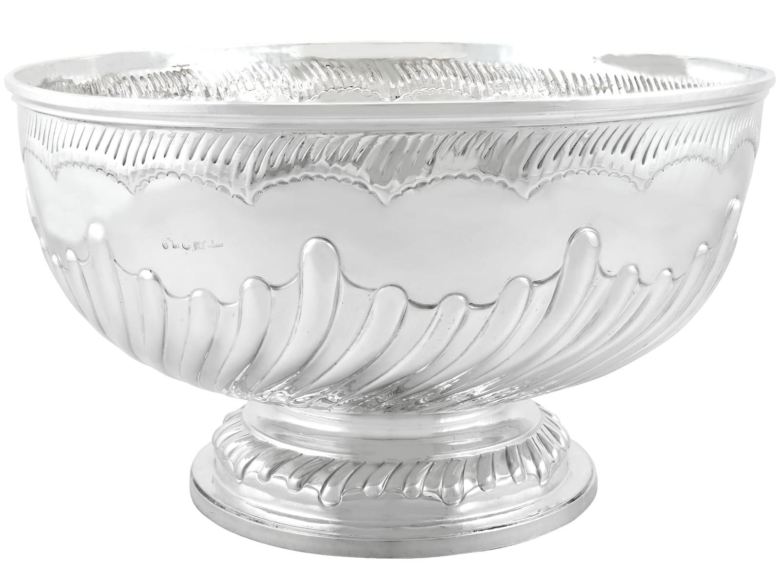 Antique Victorian Sterling Silver Presentation Bowl (1 of 7)