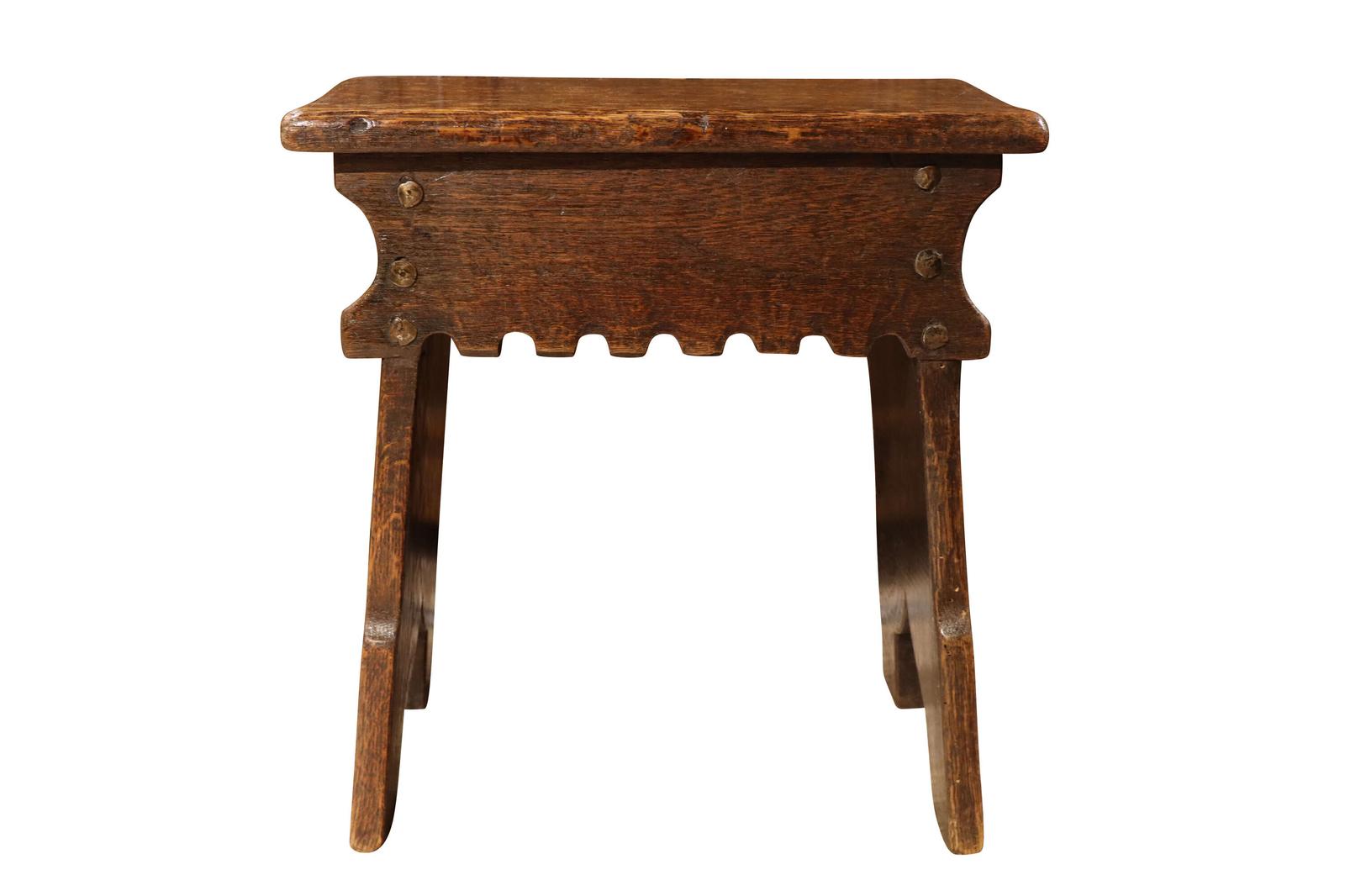 English Oak Five-Plank Stool, Pegged Construction c.1900 (1 of 4) English Oak Five-Plank Stool, Pegged Construction c.1900 (1 of 4)